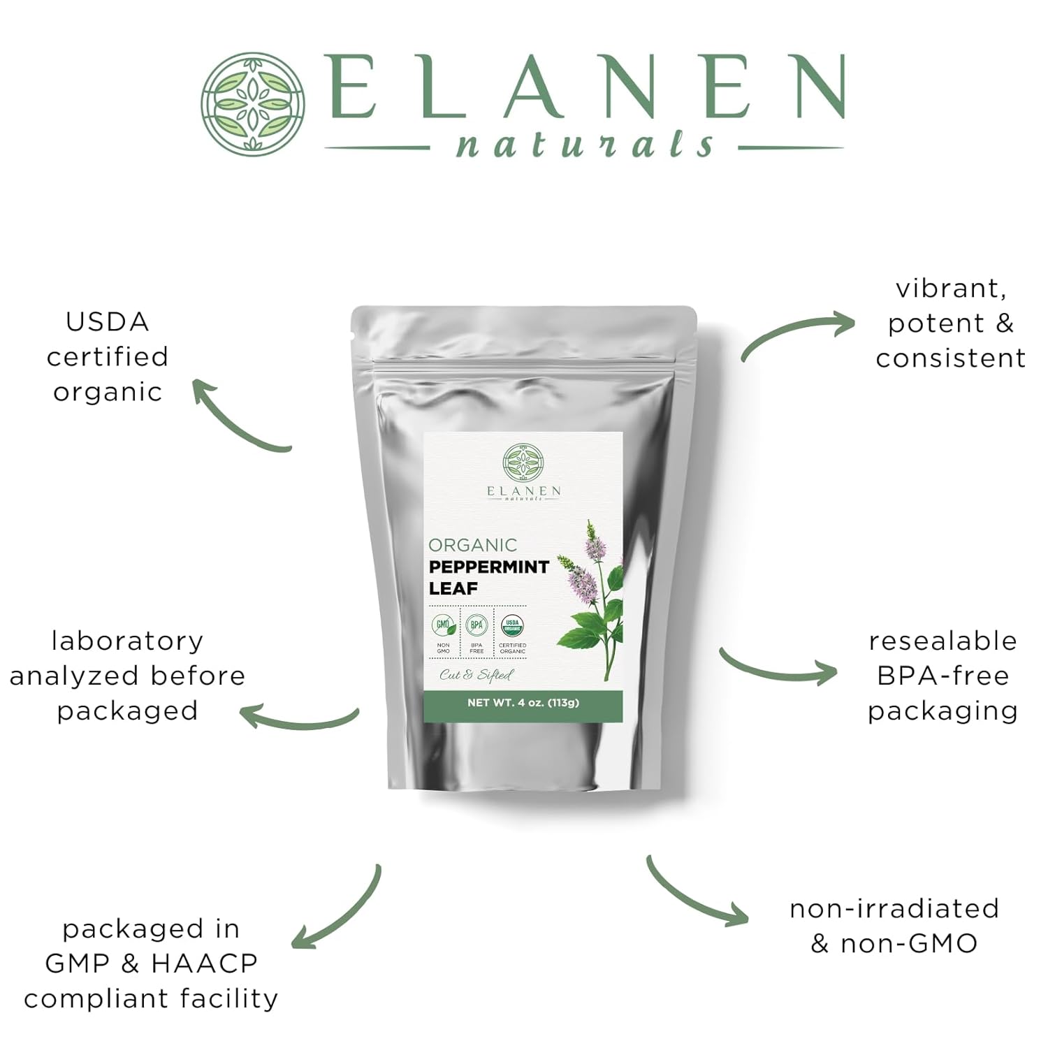 usda-certified-organic-peppermint-leaves-tea---4-oz-113g-loose-leaf---elanen-naturals-dried-mint-tea-bulk---cut-sifted-mint-2