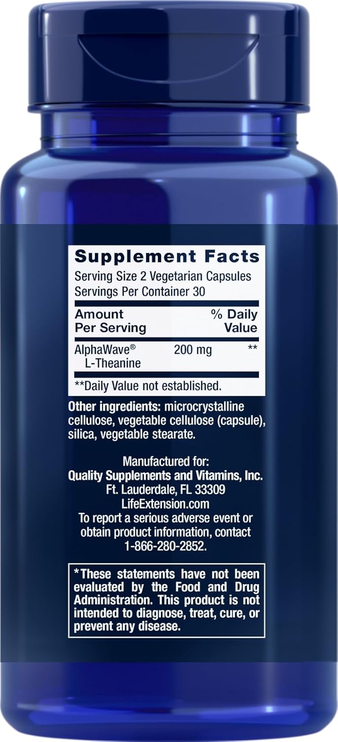 pack-of-2-life-extension-l-theanine-vegetarian-capsules---derived-from-tea-gluten-free-non-gmo---60-capsules-2