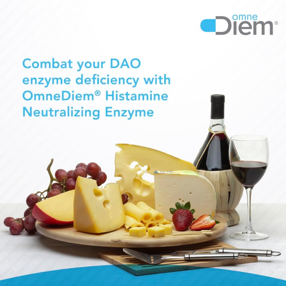 Histamine Digest DAO 30,000 HDU Capsules - 120 Count - Enzyme for Histamine Intolerance - Relieve Symptoms with Diamine Oxidase - Espot.com.au