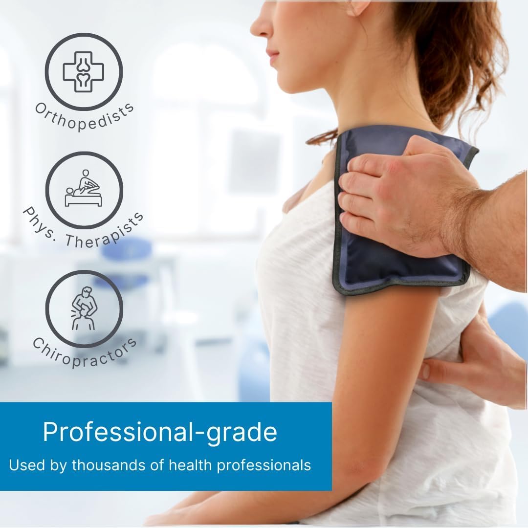 Medium NatraCure FlexiKold Gel Soft Ice Pack for Injuries - Reusable Cold Compress for Face, Shoulder, Hip, Leg, Arm, Ankle & Foot - 7.5” x 11.5” - Espot.com.au