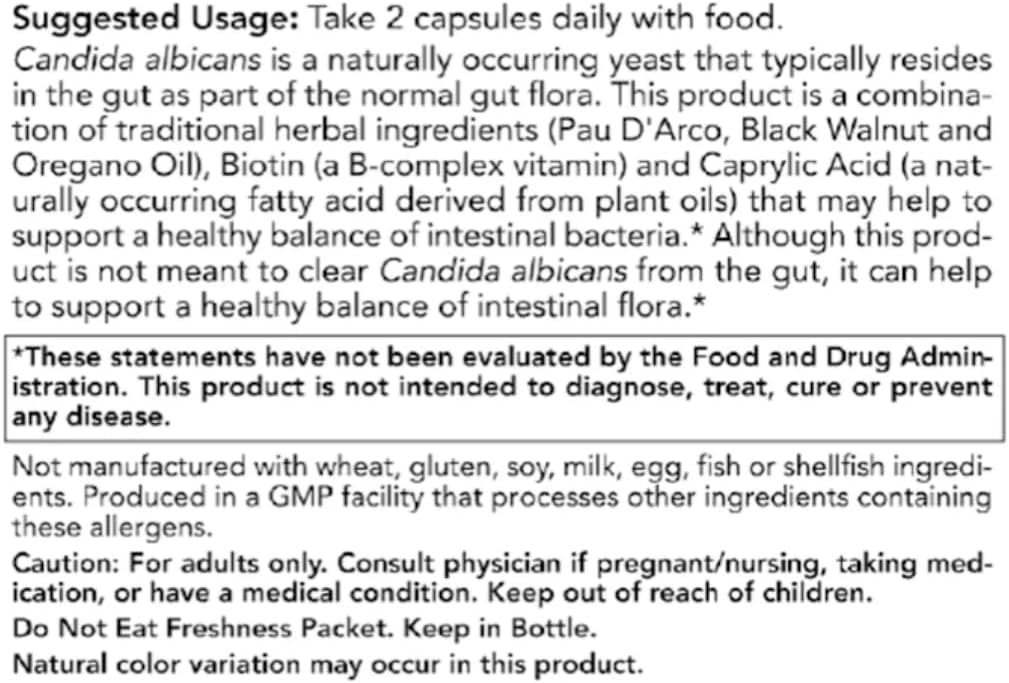 candida-support-supplement-with-pau-darco-oregano-oil-black-walnut-caprylic-acid---90-veg-capsules-vegetarianvegan-formula-for-intestinal-flora-8