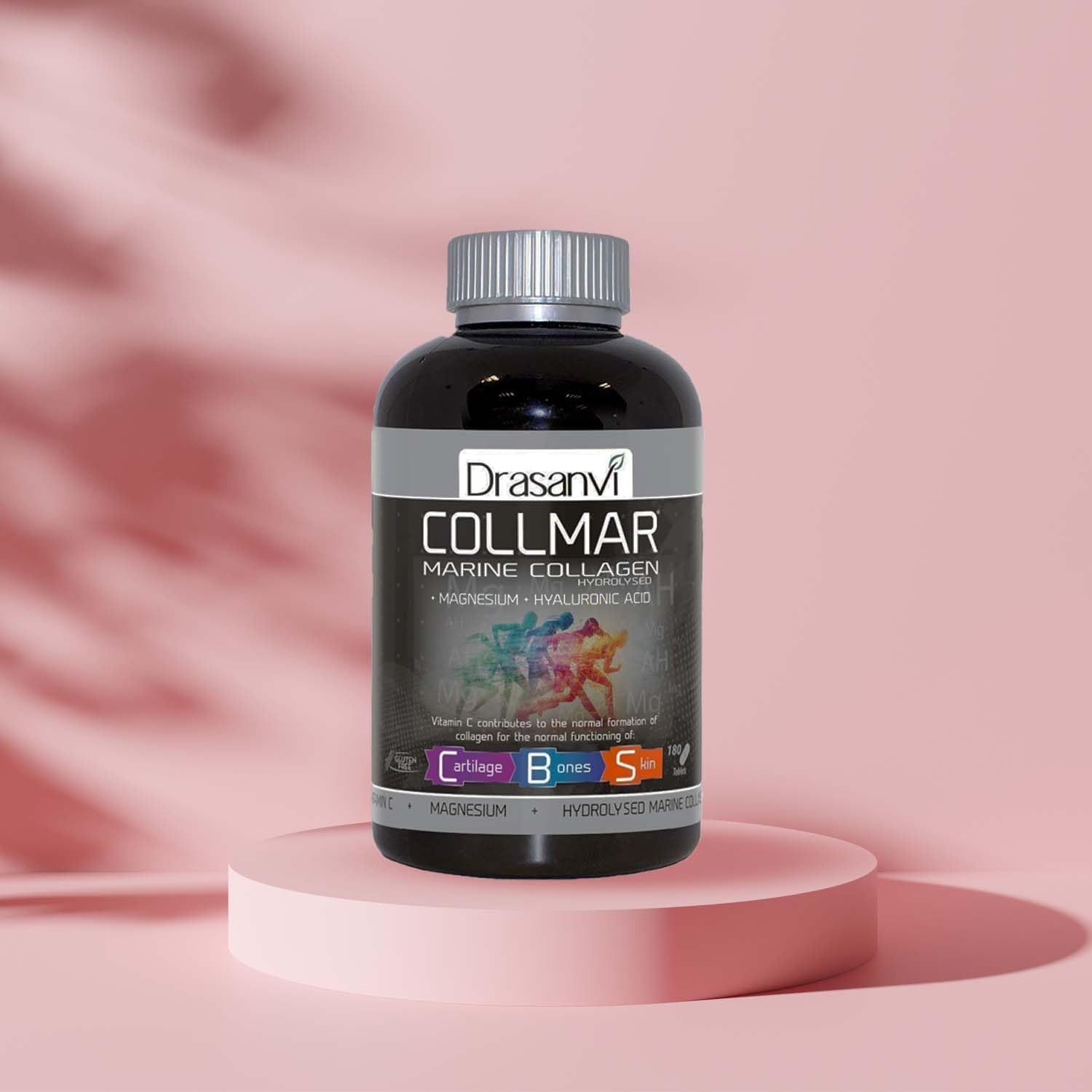 Collmar Magnesium Tablets with Marine Collagen - Supports Healthy Skin, Cartilage, and Bones - 180 Supplements - Espot.com.au