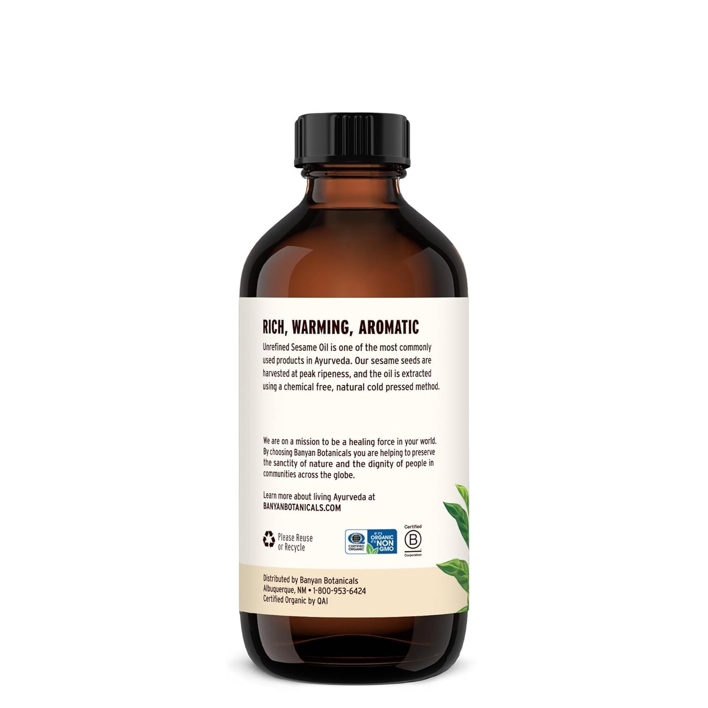 organic-unrefined-sesame-oil-for-skin-body-hair-more---8-oz---non-gmo---vegan---sustainably-sourced---multiple-sizes-available-8
