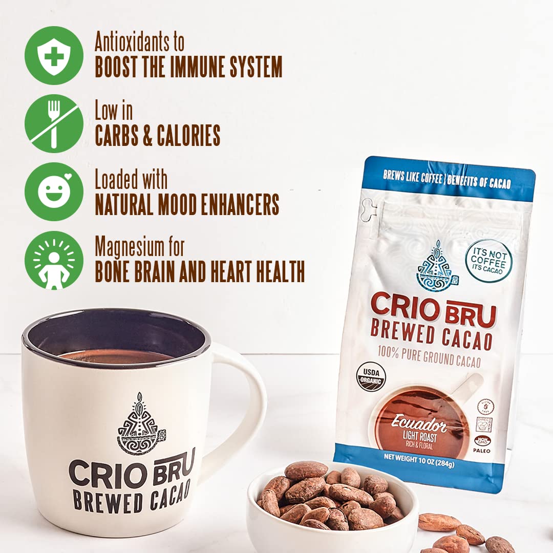 organic-crio-bru-brewed-cacao-uber-dark-spanish-roast-24oz-bag---natural-healthy-drink-100-pure-ground-cacao-beans-caffeine-free-keto-low-carb-paleo-hot-or-iced-organic-brew-6