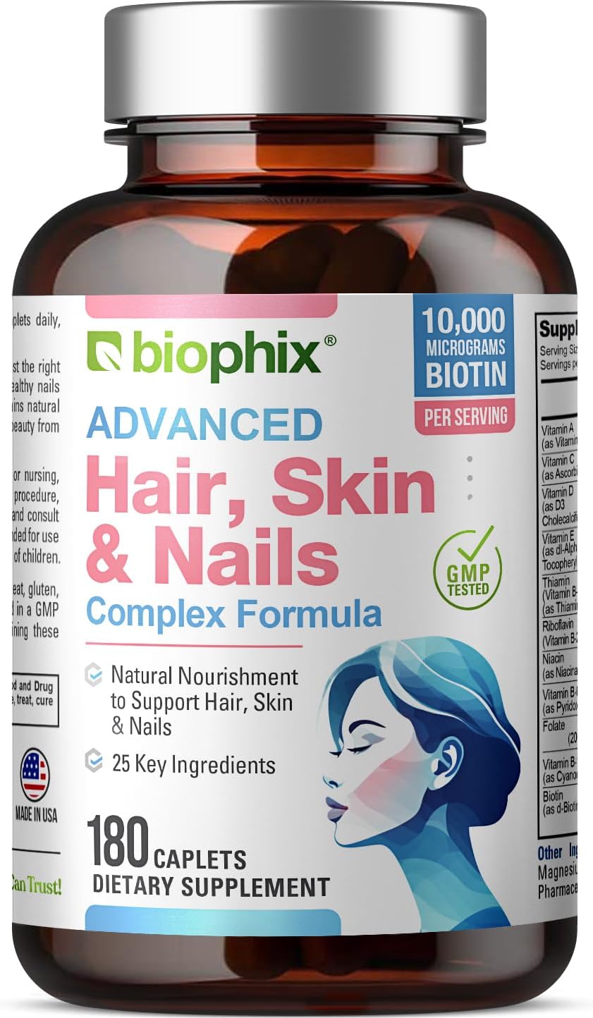 biophix-hair-skin-nails-complex-180-caplets---multivitamin-with-10000-mcg-biotin-for-strong-nails-beautiful-hair-healthy-aging-1
