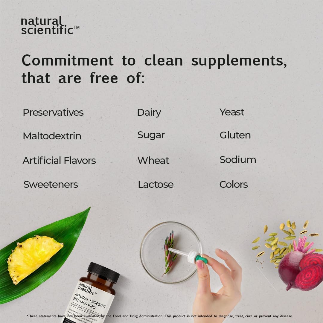 Plant-Based Digestive Enzymes with Probiotics & Prebiotics - 18 Natural Enzymes for Digestion - Papaya & Pineapple - 60 Capsules - Espot.com.au