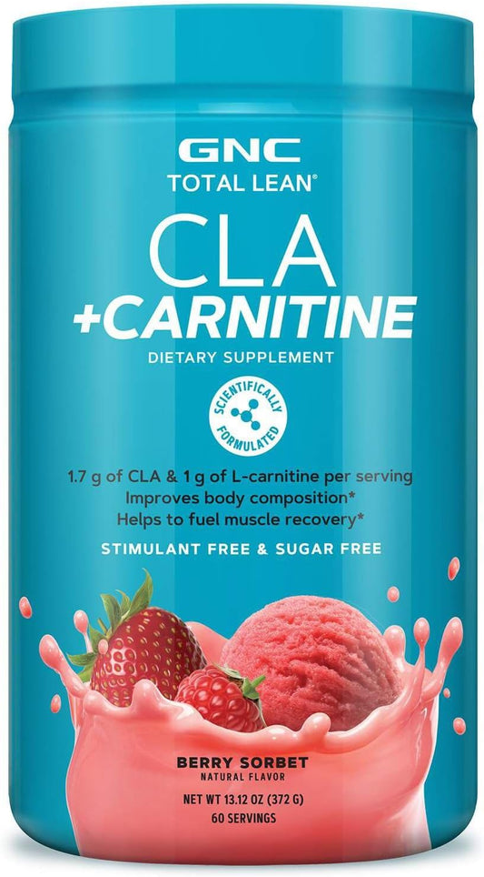gnc-total-lean-cla-carnitine-berry-sorbet-supplement---supports-body-composition-and-muscle-recovery-stimulant-sugar-free---60-servings-1