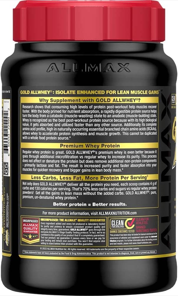 allmax-nutrition-gold-allwhey-chocolate-peanut-butter-protein-powder---2-lb---24g-protein-per-serving---gluten-free-low-carb-low-sugar---30-servings-2