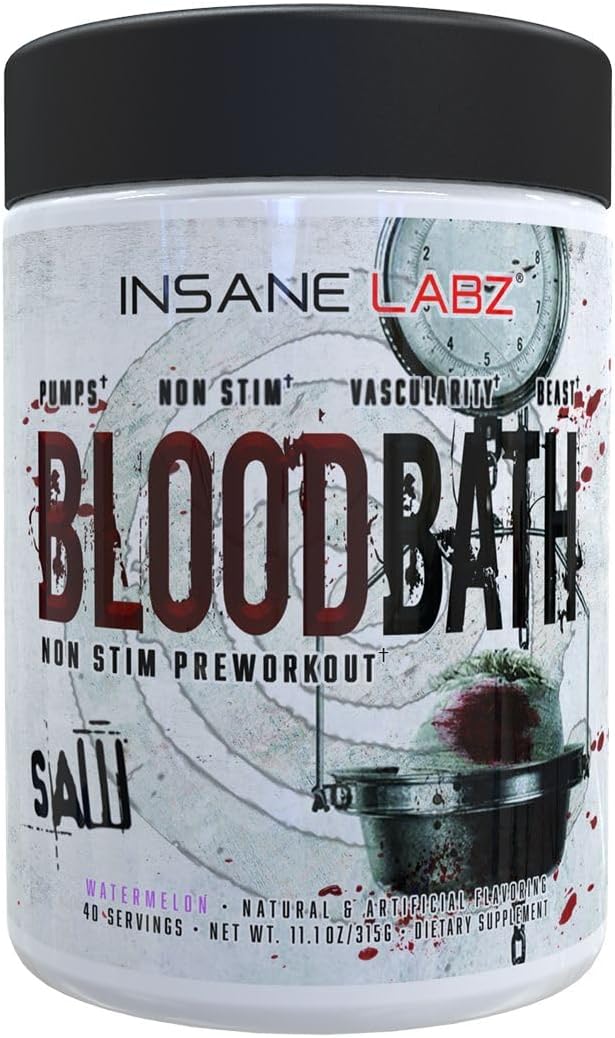 insane-labz-saw-bloodbath-non-stim-pump-pre-workout-powder---watermelon-flavor-40-servings-nitrosigine-oxygold-agmatine-sulfate-l-citrulline-betainne-anhydrous-1