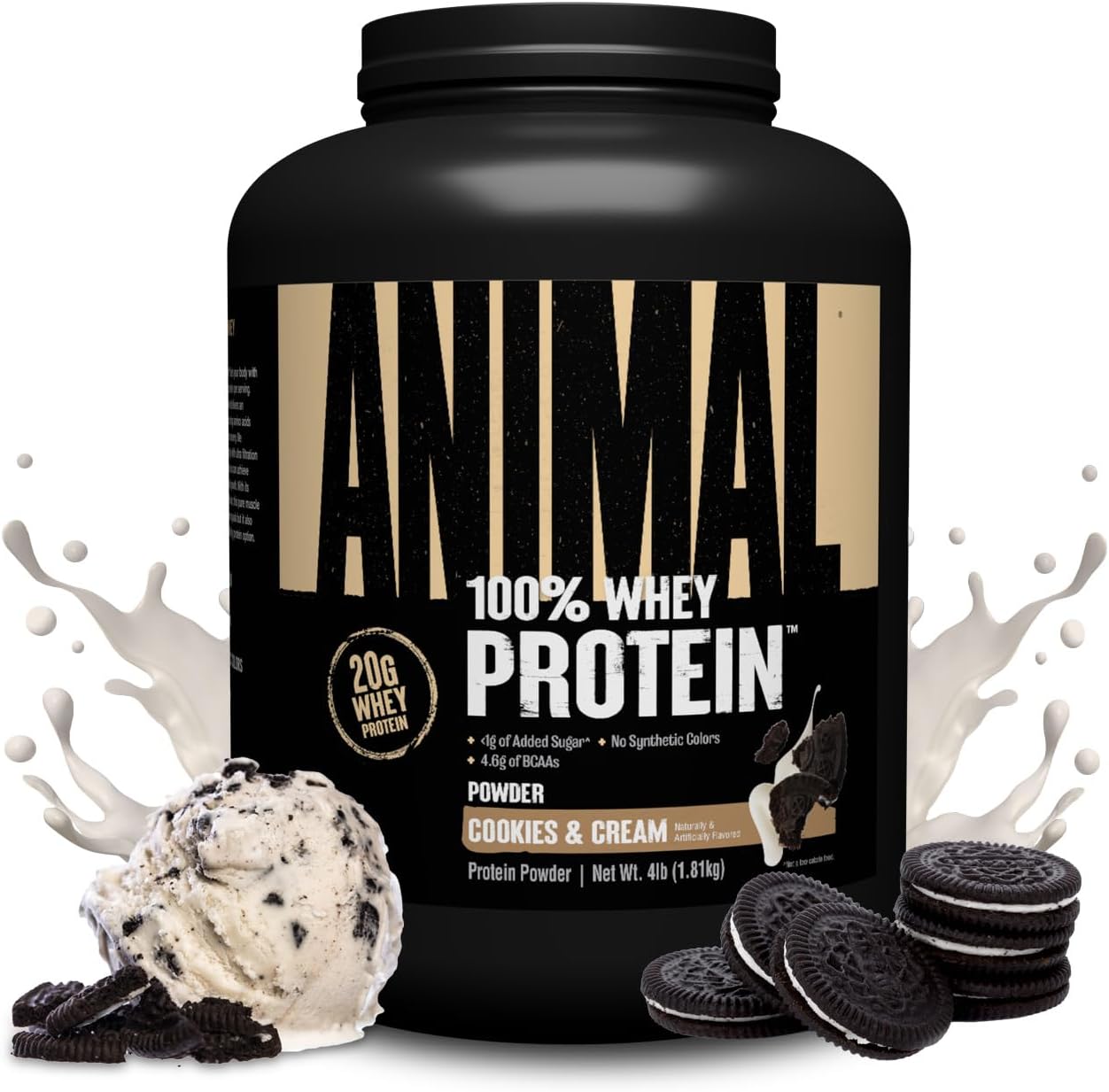 cookies-cream-animal-100-whey-protein-powder---4-lb-whey-blend-for-pre-or-post-workout-recovery-with-bcaa-branched-chain-amino-acids---low-sugar-meal-replacement-boost-1