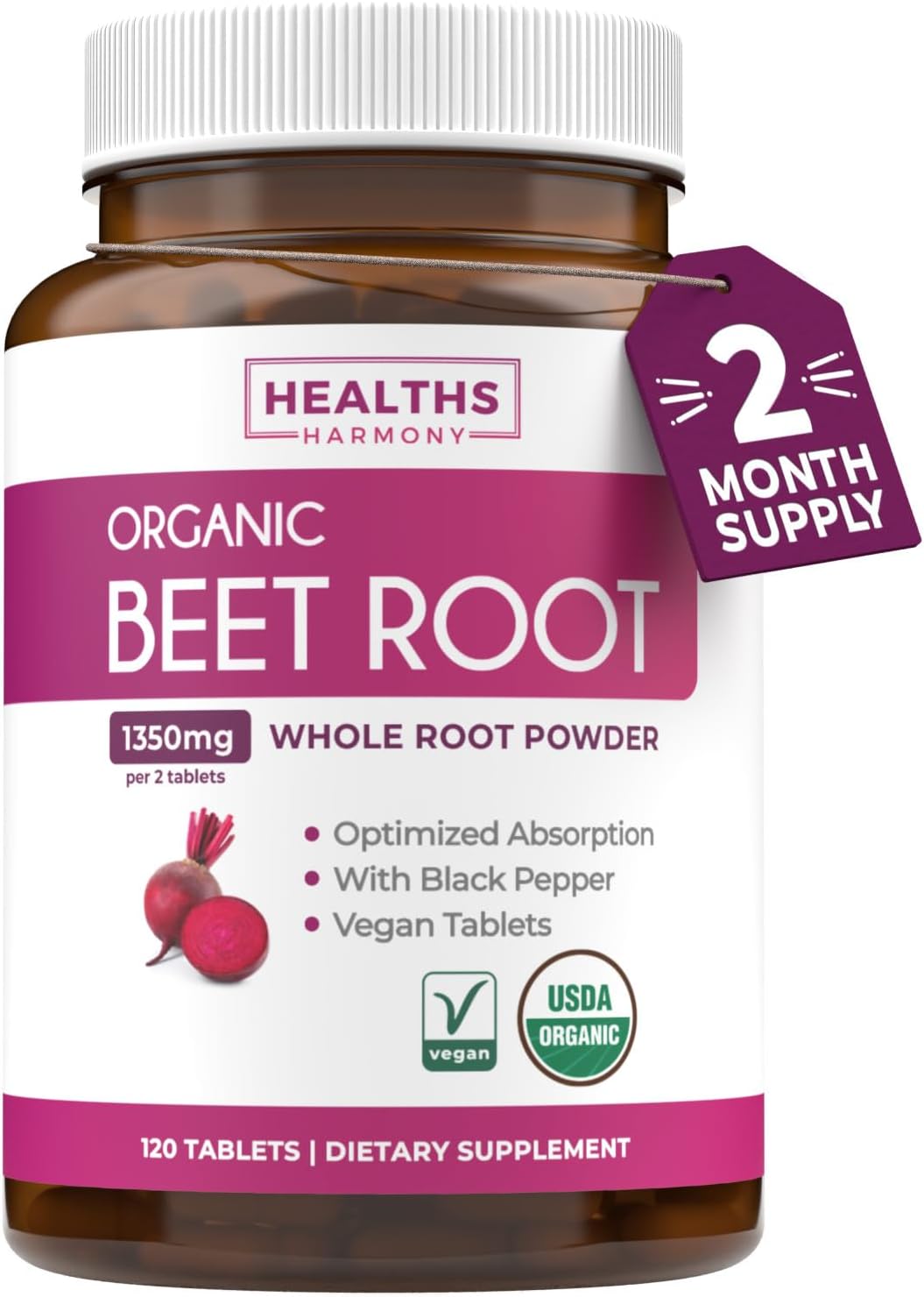 usda-organic-beet-root-powder-tablets-with-black-pepper---1350mg-beets-per-serving---antioxidant-nitrate-supplement-for-athletic-performance-1