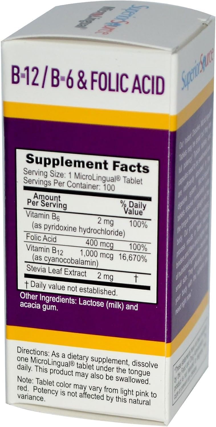 100-ct-superior-source-no-shot-vitamin-b12-cyanocobalamin-tablets---1000-mcg-b6-folic-acid---quick-dissolve-for-energy-heart-health-metabolism-stress-relief---non-gmo-2