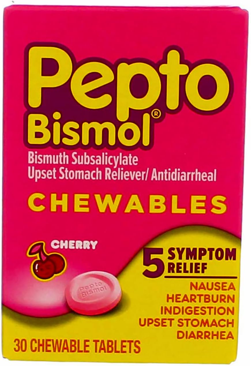 pepto-bismol-chewable-tablets-for-digestive-relief---cherry-flavor-pack-of-12---30-ea-per-pack---relieves-5-symptoms-1