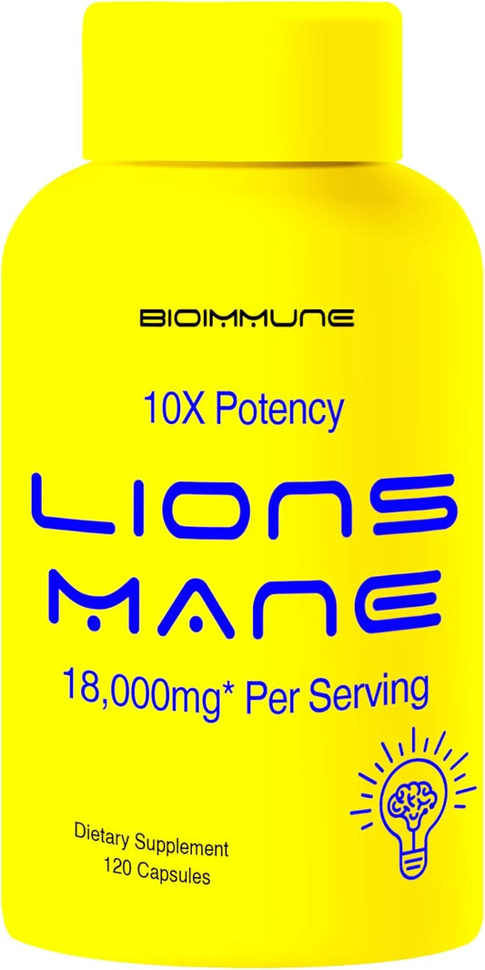 organic-lions-mane-supplement-capsules-120ct-with-patent-litropane-immune-system-booster---nootropic-brain-support-mushroom-supplement---10x-extract---comparable-to-18000mg-1