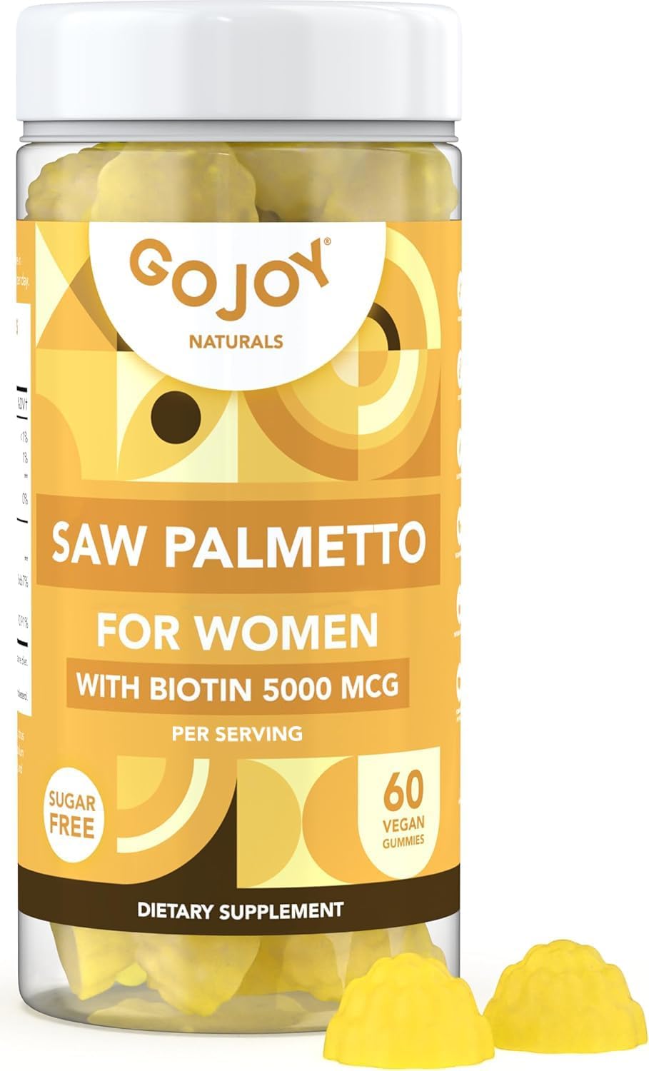 Saw Palmetto Gummies for Women with Biotin & Zinc - Non-GMO, Vegan, 3rd-Party Lab Tested - 30-Day Supply, 60 Chewable Gummies - Espot.com.au