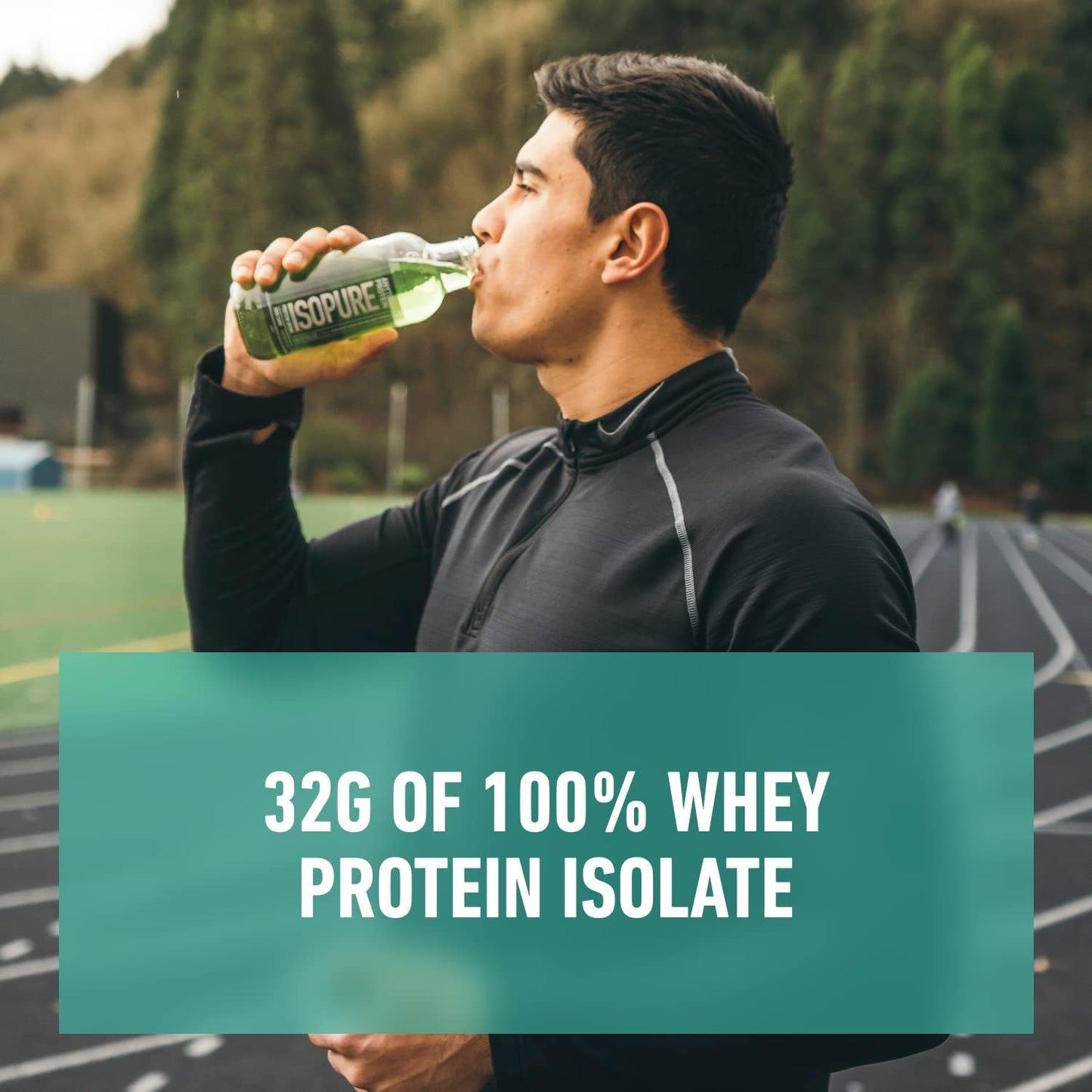 Isopure Zero Carb Whey Protein Isolate Drink, Blue Raspberry Flavor, 32g Protein, 16 Fl Oz (12 Bottles) - Espot.com.au