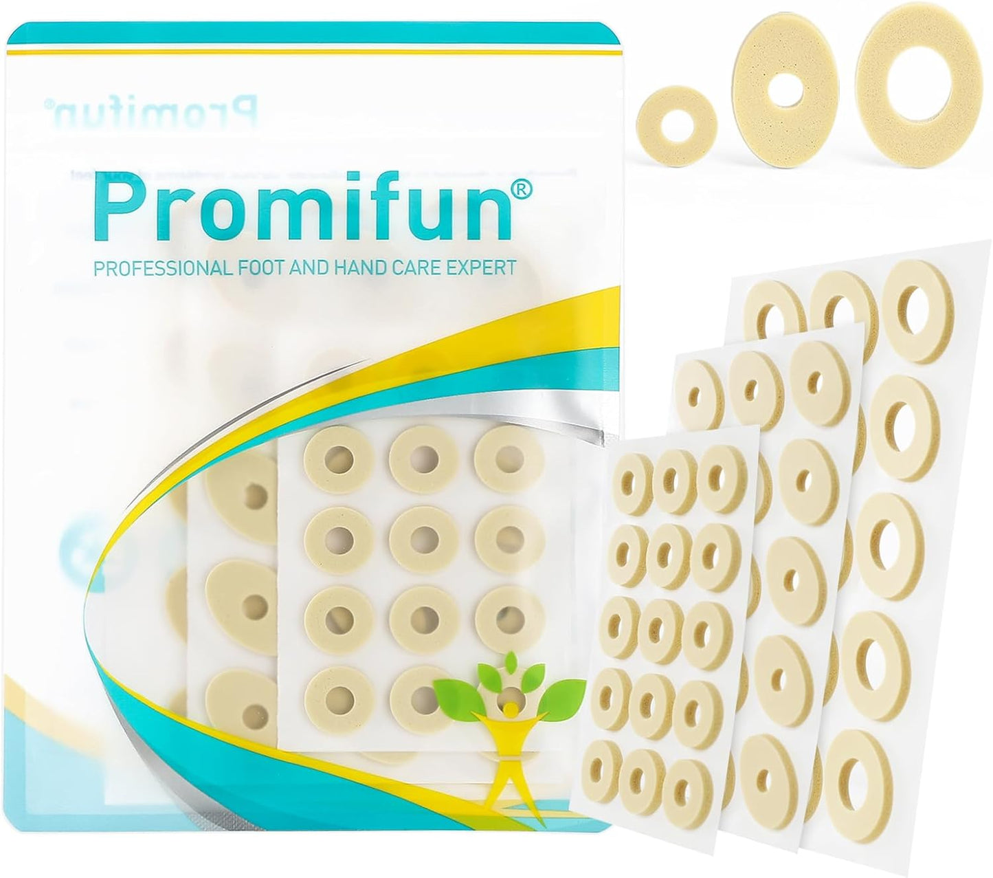 Corn Cushions for Toes and Feet - Foam Padding Callus Cushions with Self-Stick Adhesive Pads - Protect Sore Spots, Relieve Pain and Pressure - Multi-Size, 45 Count - Espot.com.au