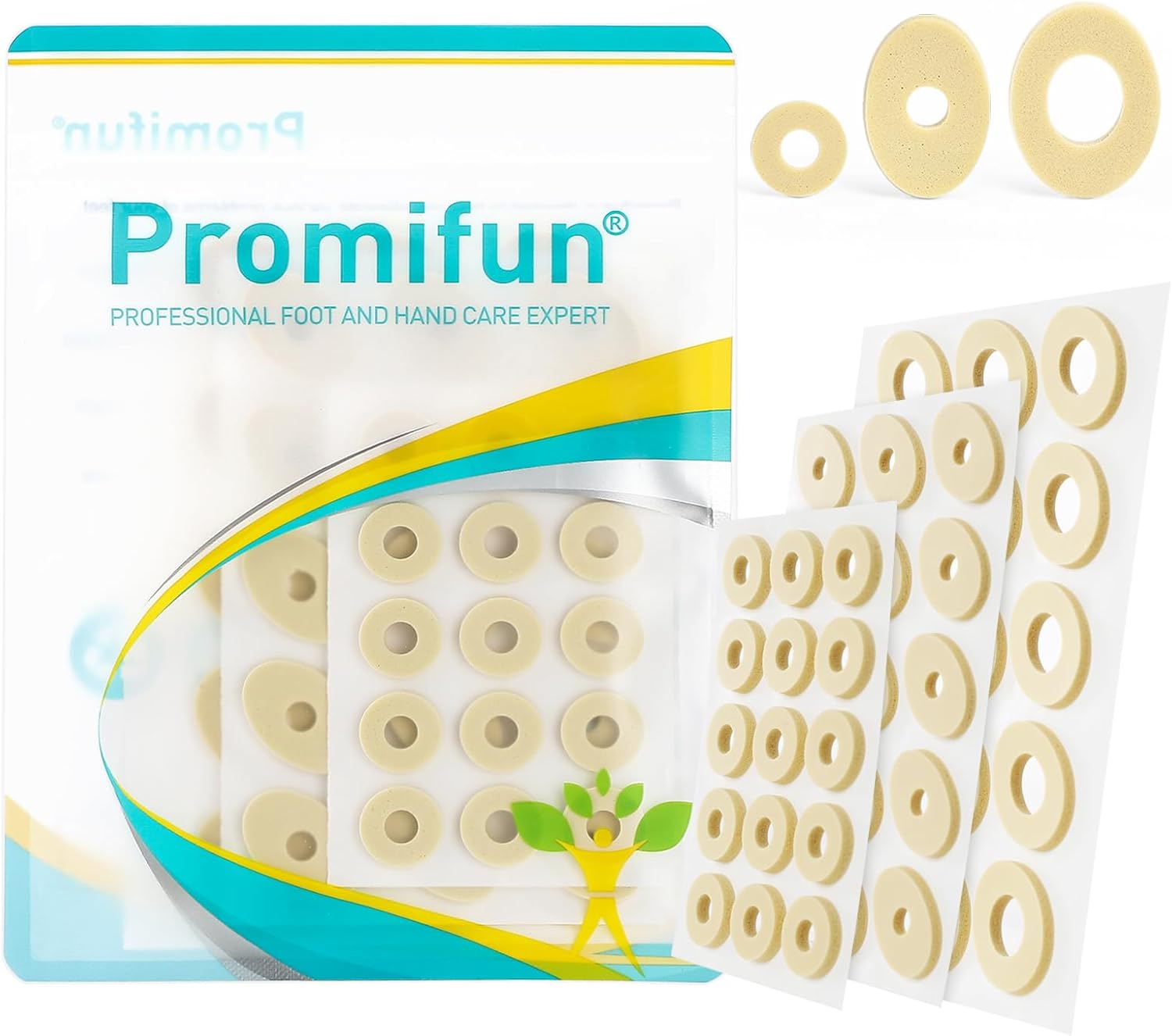 Corn Cushions for Toes and Feet - Foam Padding Callus Cushions with Self-Stick Adhesive Pads - Protect Sore Spots, Relieve Pain and Pressure - Multi-Size, 45 Count - Espot.com.au