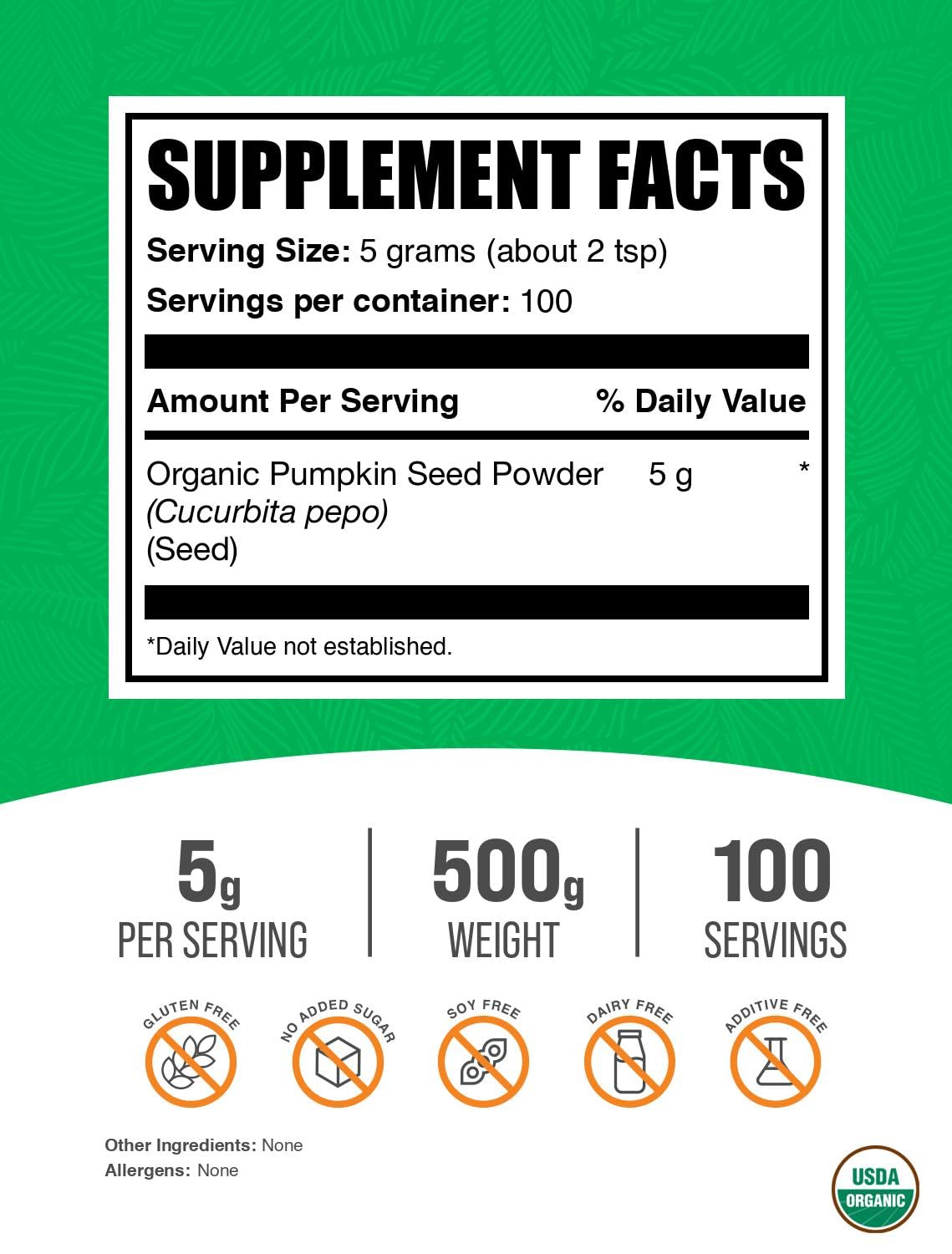 organic-pumpkin-seed-powder---vegan-gluten-free-supplement-from-organic-seeds---500g-11-lbs---5g-per-serving---bulksupplements-2