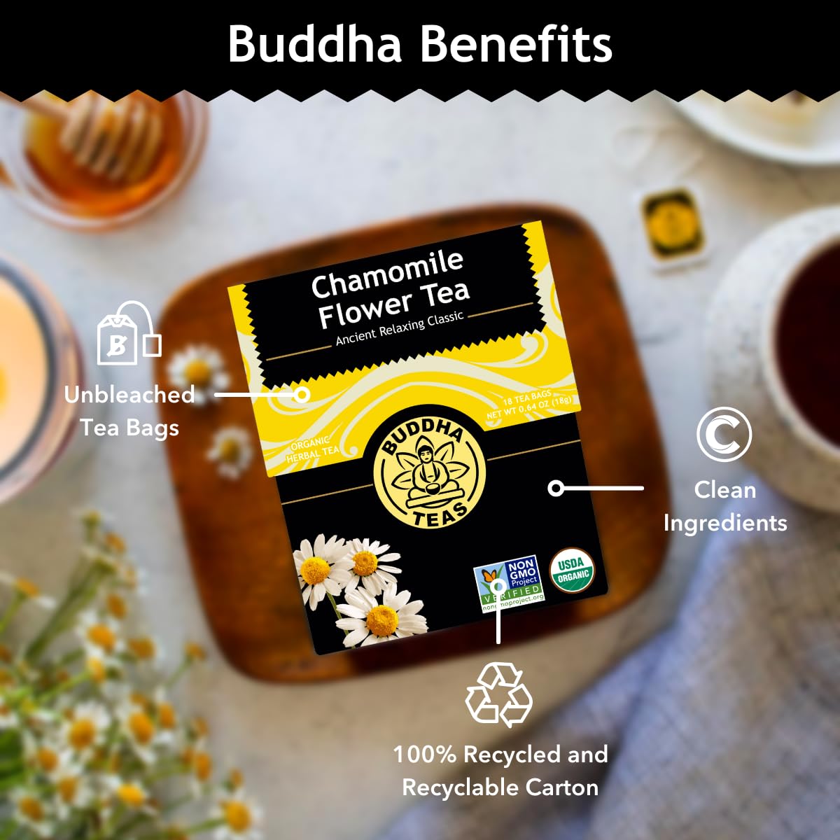 organic-chamomile-flower-tea-for-health-wellbeing---antioxidants-minerals---clean-ingredients---caffeine-free---ou-kosher-non-gmo---18-tea-bags-5