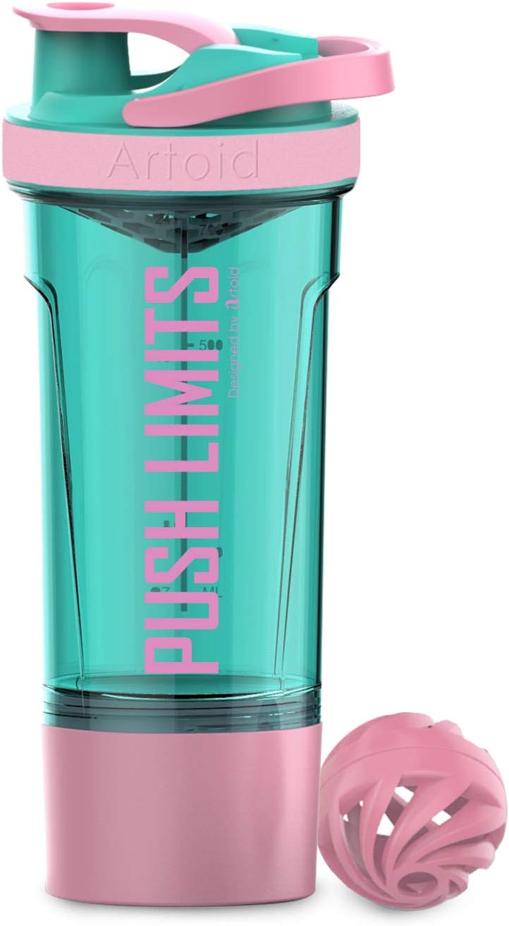 artoid-mode-24-ounce-inspirational-fitness-protein-shaker-bottle-with-dual-mixing-technology-shaker-balls-mixing-grids-and-twist-lock-storage-box-1