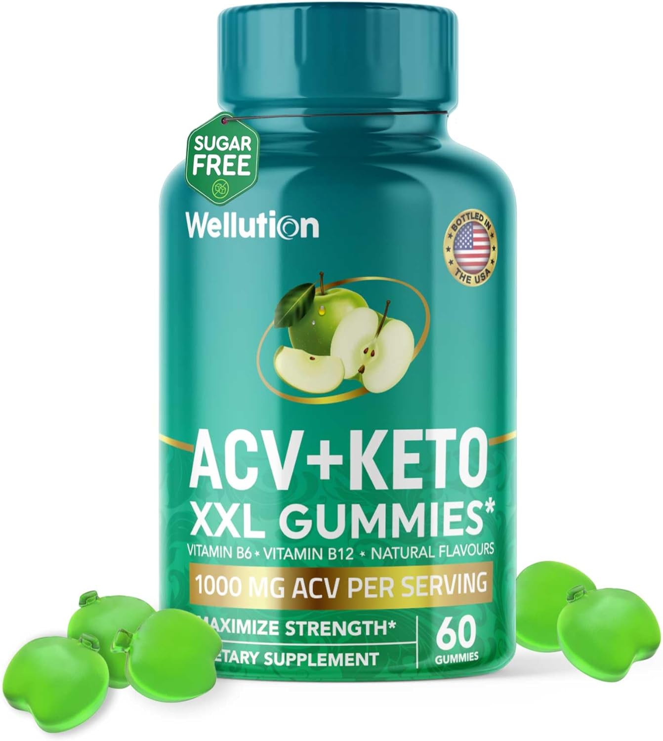 apple-flavored-wellution-xxl-keto-acv-gummies---1000mg-60-count-sugar-free-digestion-detox-aid-metabolism-boost-weight-loss-support-for-men-women-1