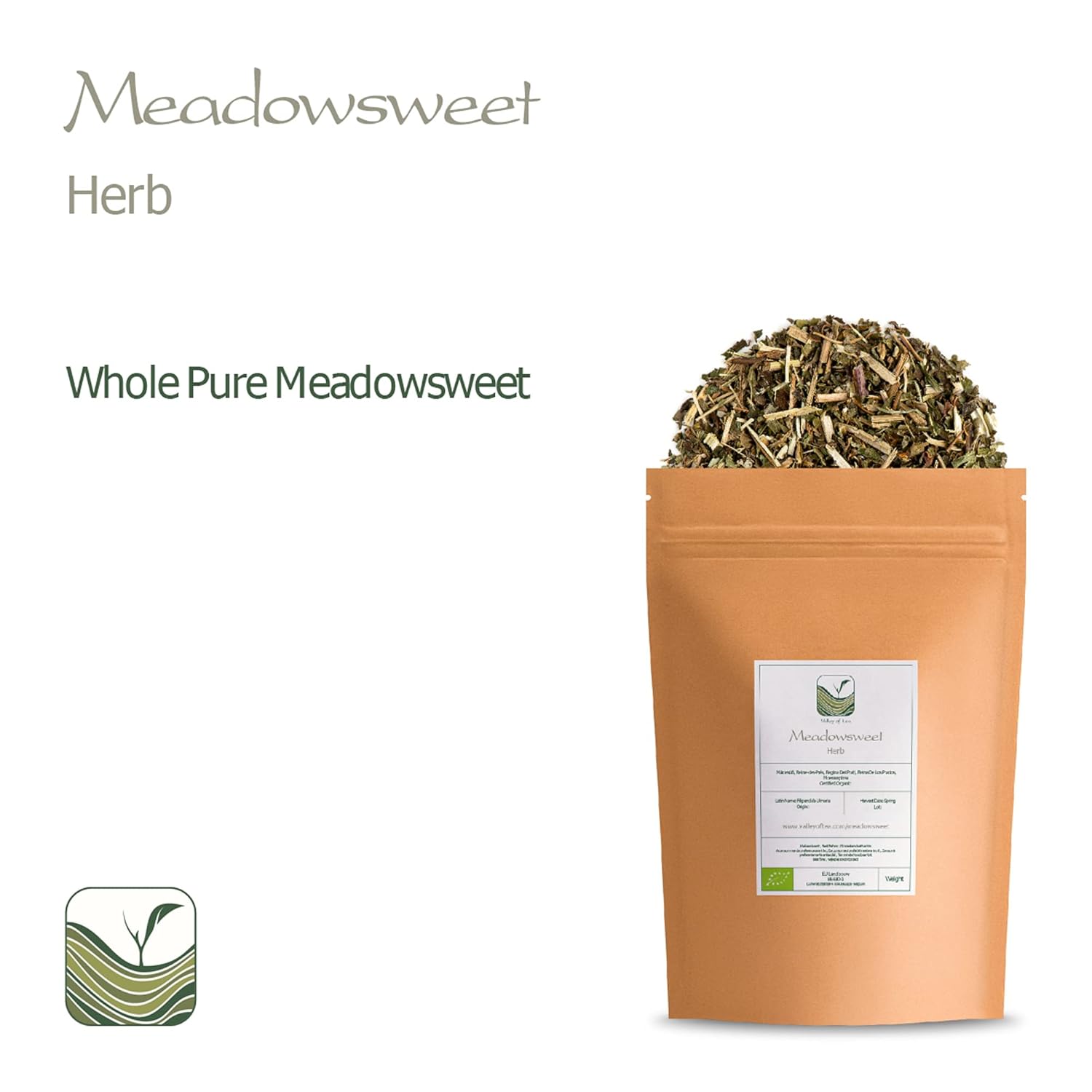 Meadowsweet Herbal Tea from the Valley of Tea - Pure Meadow Sweet Herb Blend - Espot.com.au