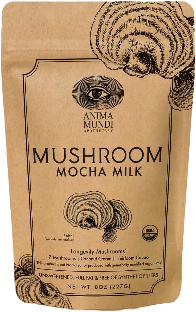 organic-mushroom-mocha-milk-creamer---vegan-powder-with-7-mushrooms-cacao-coconut---dairy-free-for-coffee-tea---8oz-1