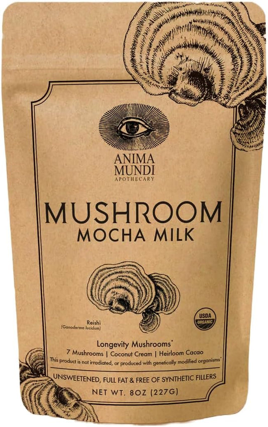 organic-mushroom-mocha-milk-creamer---vegan-powder-with-7-mushrooms-cacao-coconut---dairy-free-for-coffee-tea---8oz-1