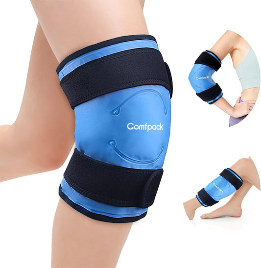Large Knee Ice Pack for Sports Injuries - Gel Wrap for Knee, Leg, Elbow - Pain Relief for Swelling, Arthritis, Meniscus Tear, ACL - Multifunctional Cold Therapy Pack - Espot.com.au