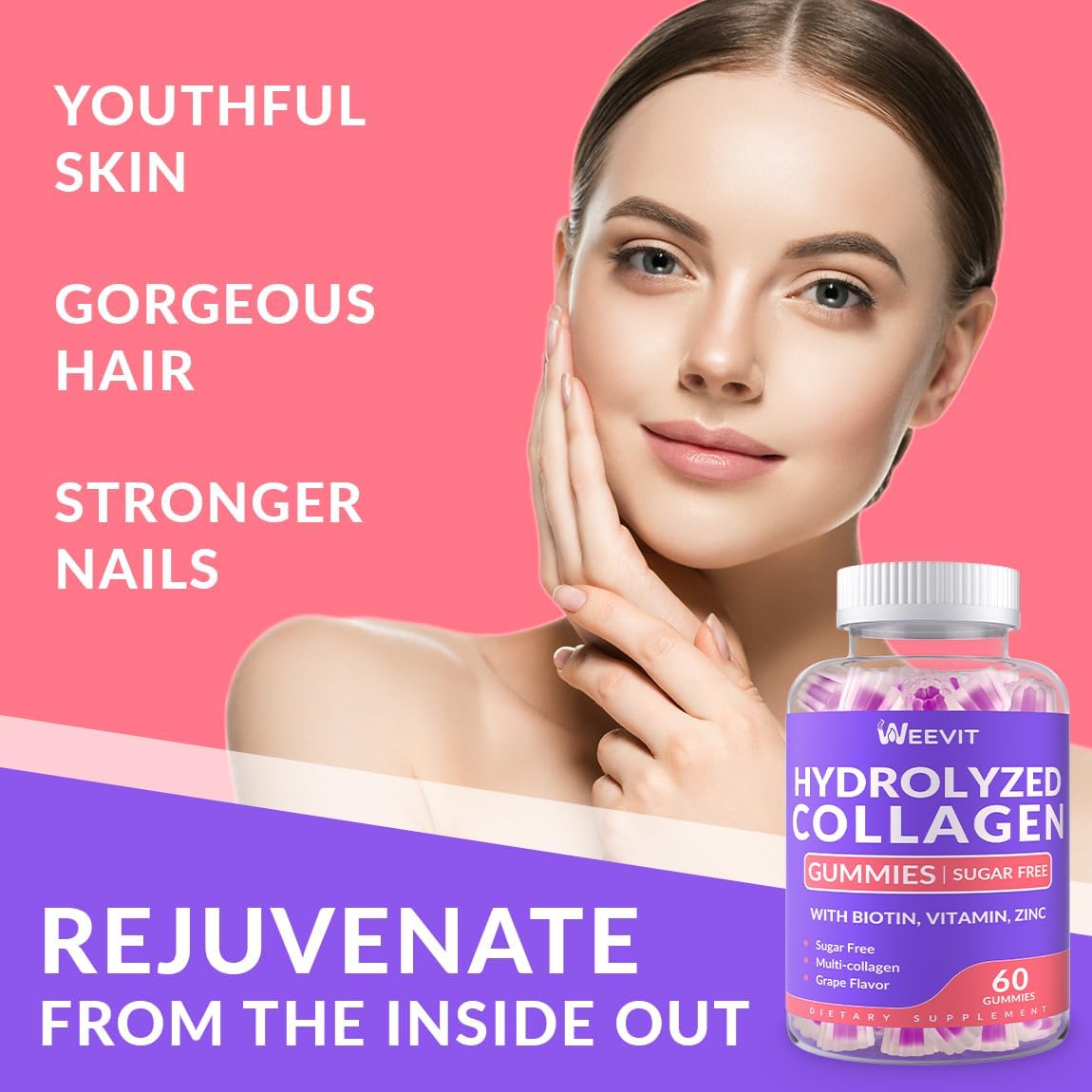 sugar-free-collagen-peptide-gummies-for-women-with-biotin-vitamin-c-d-b12---type-i-ii-iii-v-x---hair-skin-nail-support-2