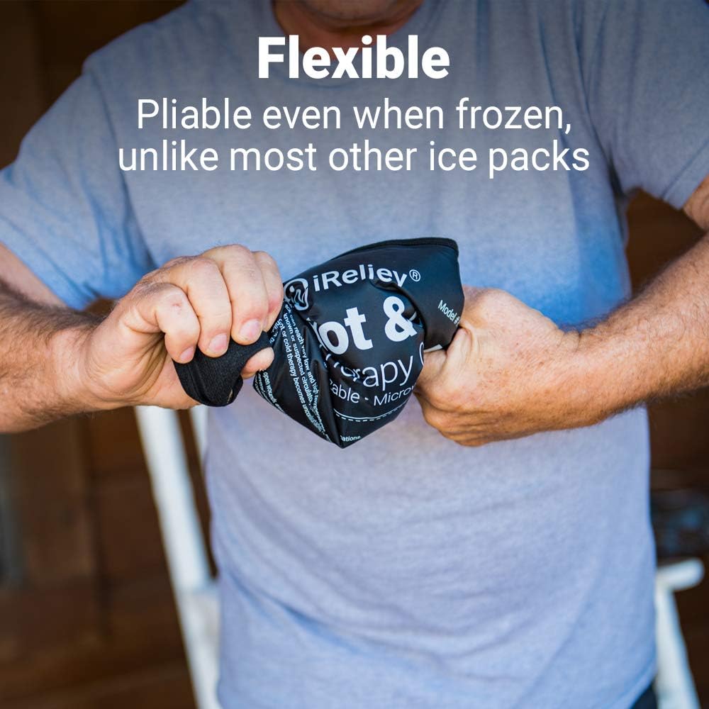 reusable-gel-ice-pack-for-hot-and-cold-therapy---microwaveable-and-freezable-pain-relief-for-arm-leg-knee-shoulder-and-back---compression-strap-included-5