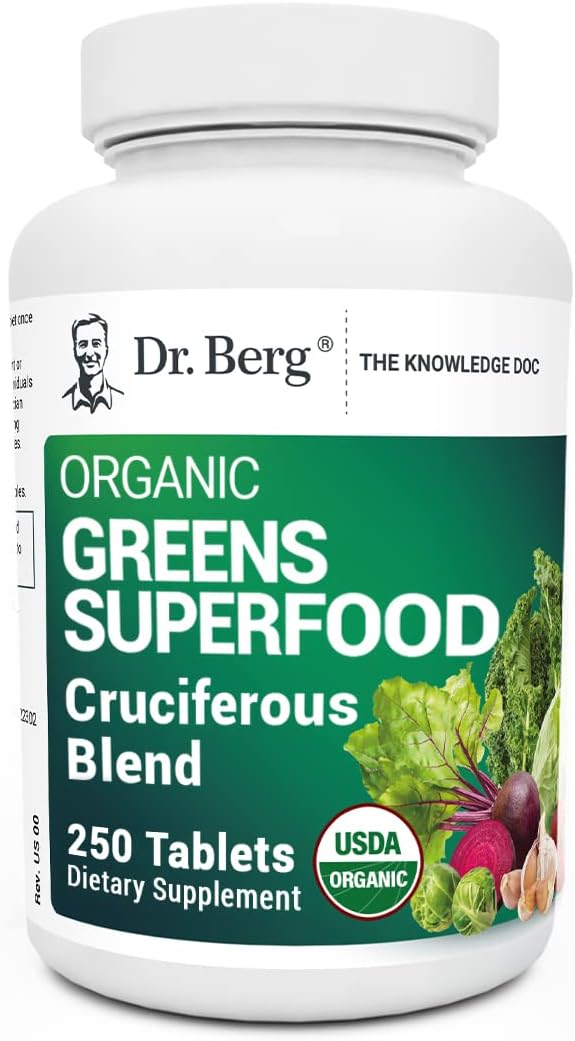 dr-bergs-greens-superfood-cruciferous-vegetable-tablets---250-tablets-for-energy-immune-system-liver-support-with-11-phytonutrient-super-greens---vegetable-supplements-for-adults-1