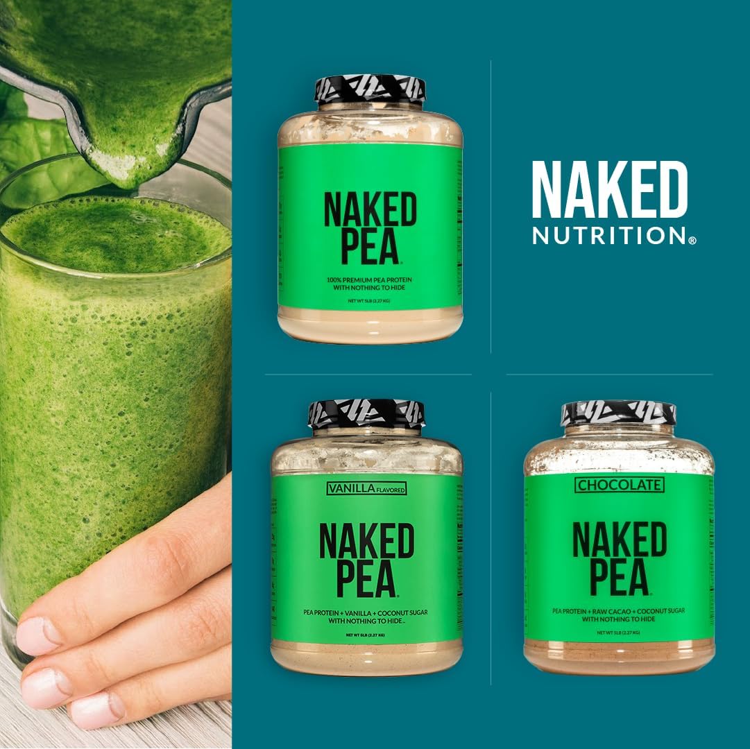 5LB Bulk Chocolate Naked Pea Protein Isolate - Plant Based, Vegetarian & Vegan Protein, Easy to Digest, Non-GMO, Gluten-Free - Espot.com.au