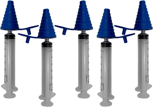 sandhill-tools-oral-medicine-syringes-6-ml-1-tsp-with-tapered-bottle-adapters---pack-of-5-for-accurate-dosage-administration-1