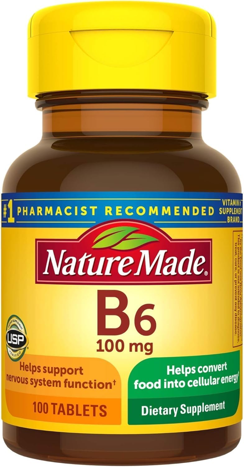 100ct Nature Made Vitamin B6 Tablets - 100mg Size - Espot.com.au