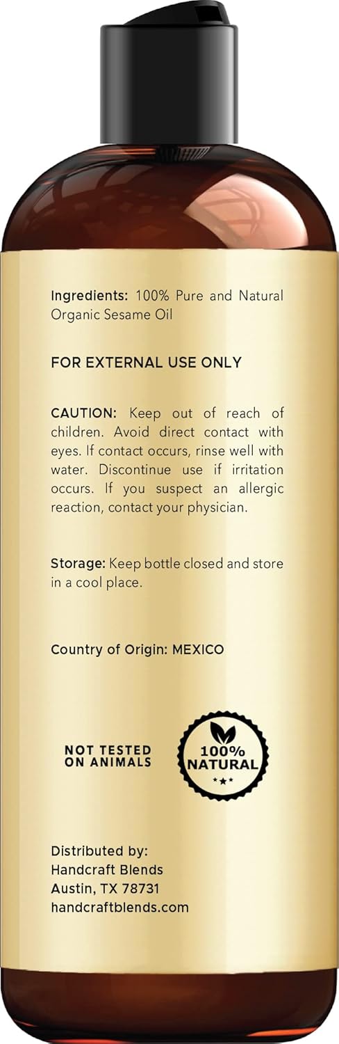 organic-sesame-oil---8-fl-oz---premium-grade-carrier-oil-for-skin-and-hair---100-pure-and-natural---handcrafted-blend---ideal-for-massage---expeller-pressed-and-hexane-free-2