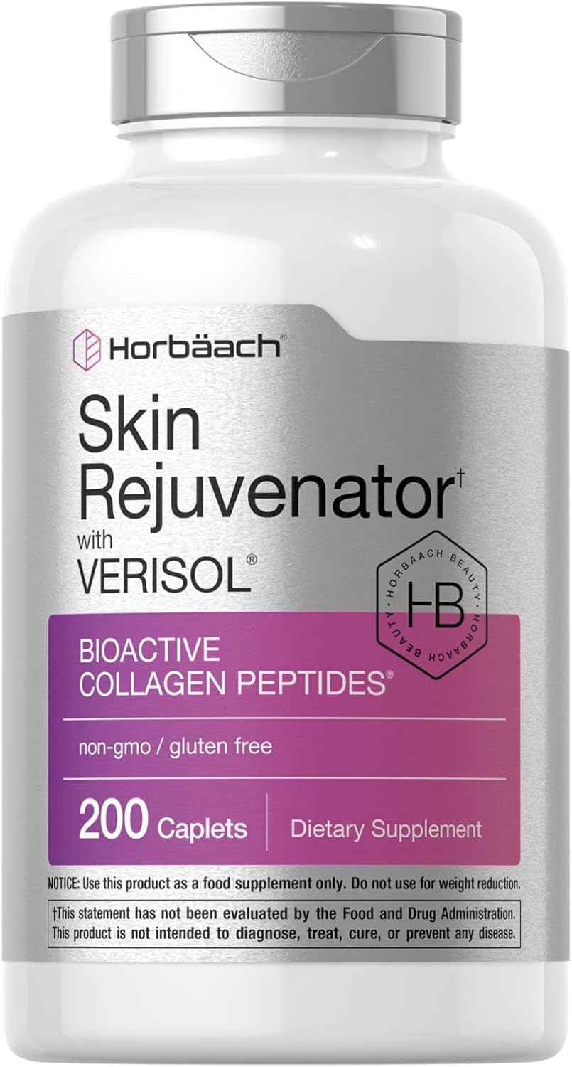 200 Caplets Horbäach Skin Rejuvenator with Verisol - Bioactive Collagen Peptides - Non-GMO, Gluten Free Supplement - Espot.com.au