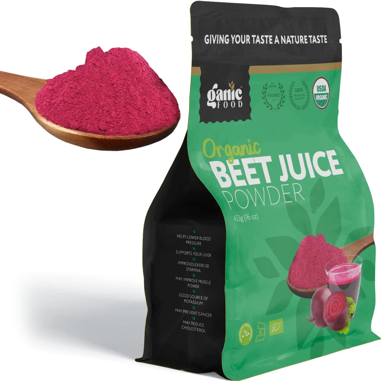 organic-beet-root-juice-powder---16-ounces-pure-ganic-food-supplement-8