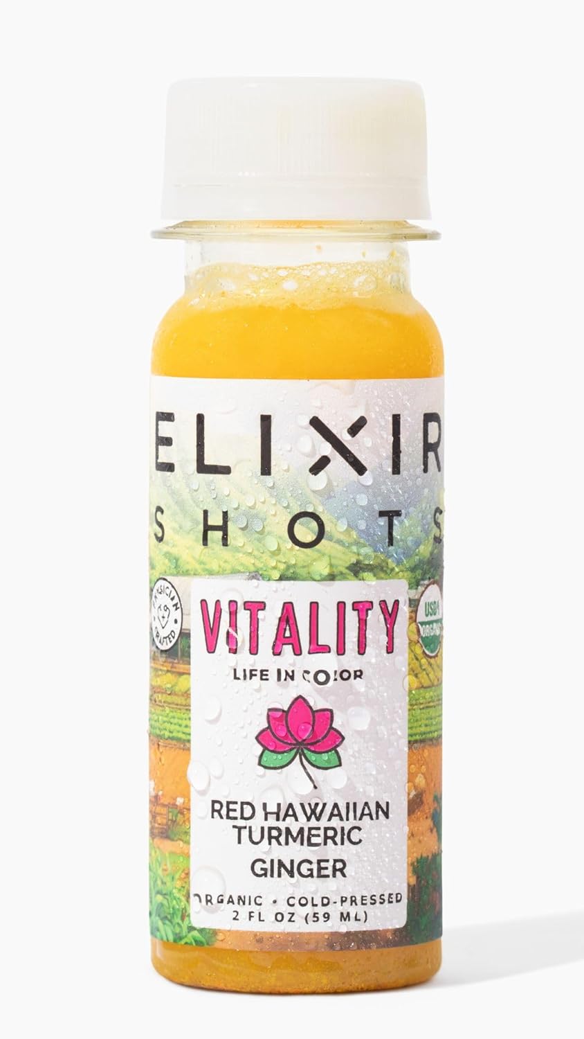 organic-elixir-shots-vitality-12-pack-immunity-wellness-shots---cold-pressed-red-hawaiian-turmeric-peruvian-ginger-pineapple-black-pepper---no-sugar-additives---boost-immune-system-1