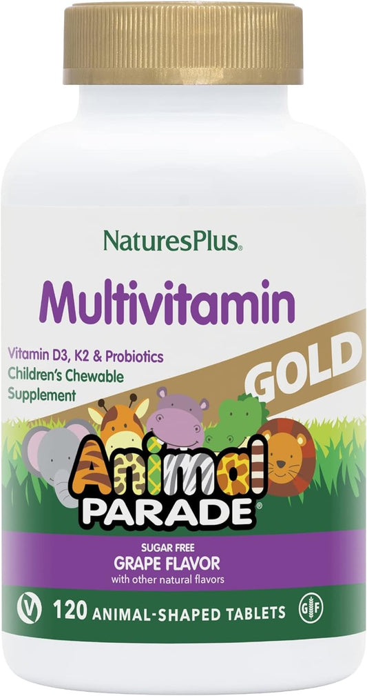 natures-plus-animal-parade-gold-childrens-multivitamin---grape-flavor-chewable-tablets---vegan-gluten-free---120-count-1