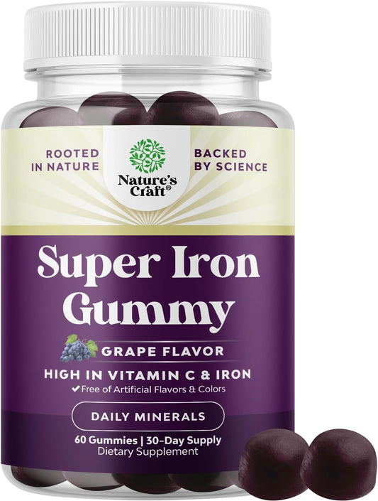 vegan-iron-gummies-with-vitamin-c---extra-strength-45mg-chewable-iron-supplement-for-women-and-men---high-absorption-iron-gummy-with-no-artificial-flavors-by-natures-craft-1