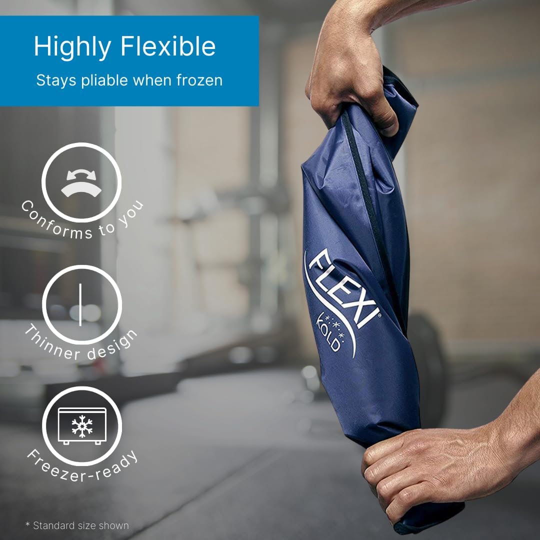 Large FlexiKold Gel Ice Pack (10.5" x 14.5") - Reusable Ice Pack for Injuries, Back Pain Relief, Knee & Shoulder, Post Surgery - NatraCure 6300-COLD - Espot.com.au