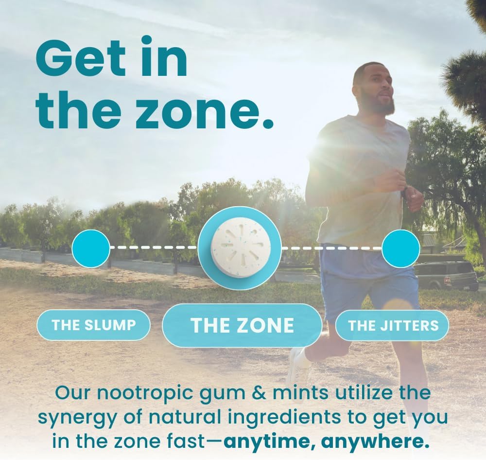 Sugar-Free NeuroGum Energy Caffeine Gum (144 Pieces) with L-Theanine, Natural Caffeine, Vitamin B12 & B6 - Nootropic Energy Supplement for Women & Men - Peppermint & Cinnamon Flavor - Espot.com.au