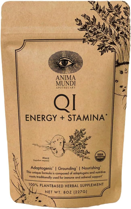 anima-mundi-qi-energy-protein-superfood-powder-with-adaptogenic-adrenal-support---ashwagandha-slippery-elm-mood-energy-supplement-8oz-1