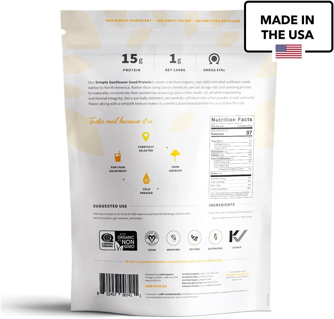 organic-sunflower-seed-protein-powder---plant-based-non-dairy-non-gmo-vegan-keto-friendly-drink-mix---15g-protein-1-lb-4