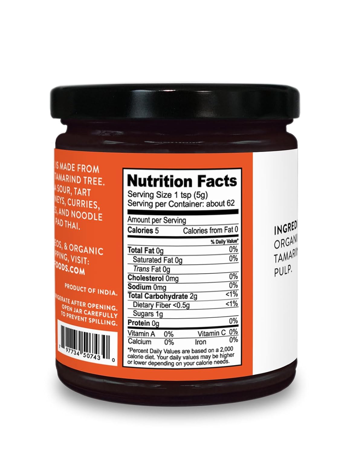 organic-tamarind-paste-concentrate---sweet-sour-sauce-for-indian-chutney-thai-curry-gluten-free-no-sugar-glass-jar---1-pack-2