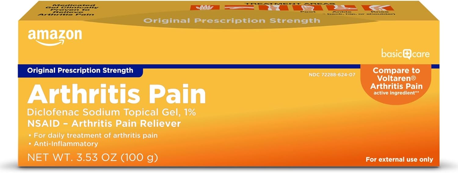 Arthritis Pain Relief Gel with Diclofenac Sodium - 1% NSAID Topical Gel - 100g (3.53 oz) - Single Pack - Espot.com.au
