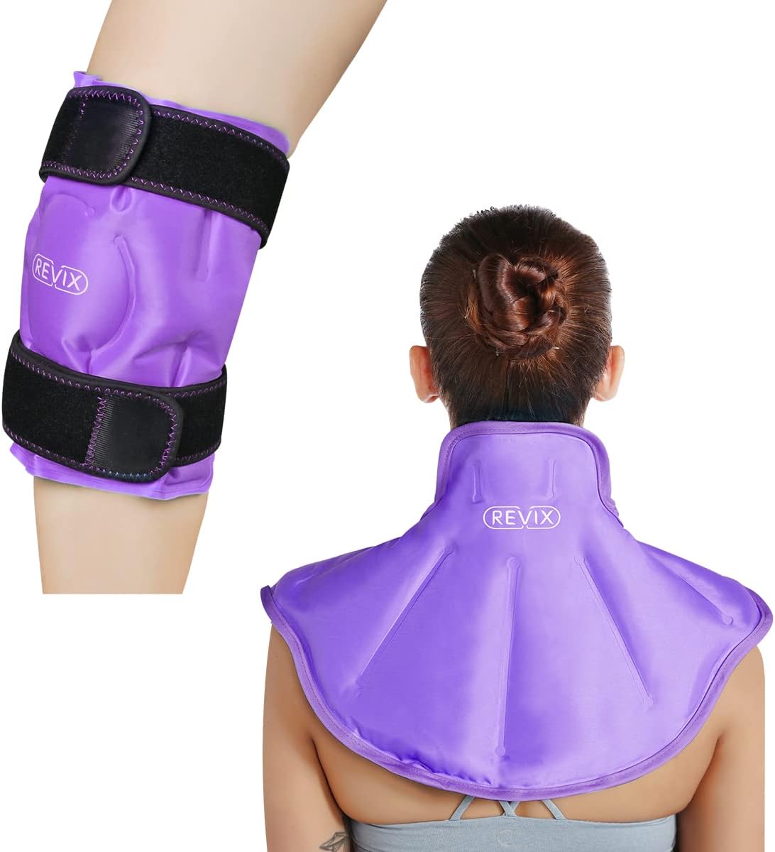 Large Reusable Knee Ice Pack and Shoulder Wrap for Pain Relief - REVIX Upper Back and Neck Injury Ice Pack - Espot.com.au