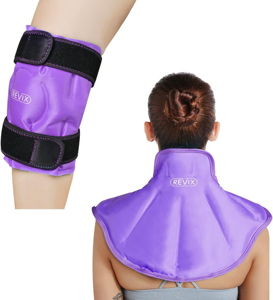 Large Reusable Knee Ice Pack and Shoulder Wrap for Pain Relief - REVIX Upper Back and Neck Injury Ice Pack - Espot.com.au